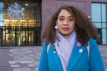 Raquel Rosario Sanchez outside Bristol County Court