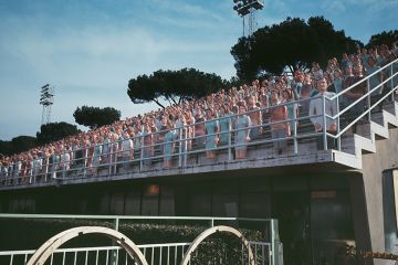 Dummies in a grandstand