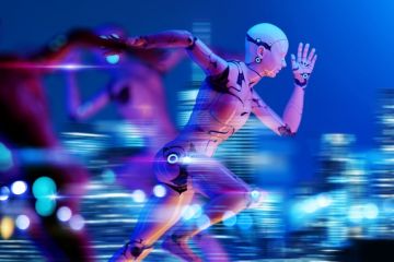 An android running, symbolising the fast pace of AI advancement An android running, symbolising the fast pace of AI advancement