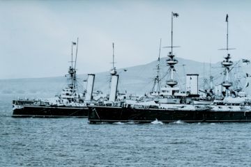 Royal Navy warships HMS Majestic and HMS Blake Royal Navy warships HMS Majestic and HMS Blake
