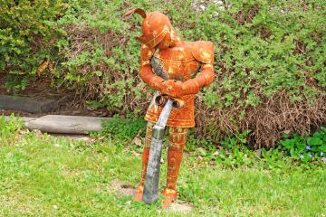 A rusty suit of armour