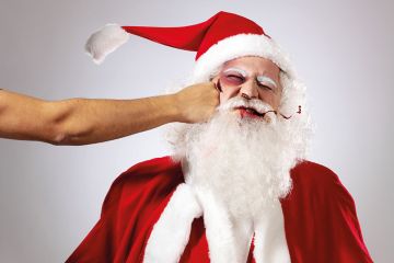 Santa Claus/Father Christmas getting punched in the face Santa Claus/Father Christmas getting punched in the face