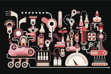 A graphic of a complex science experiment, symbolising FP10