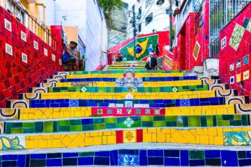 Selaron stairway in Rio de Janeiro, Brazil  Selaron stairway in Rio de Janeiro, Brazil