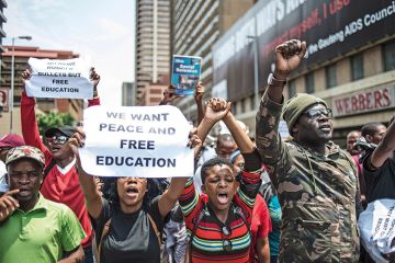 South Africa free education protest South Africa free education protest