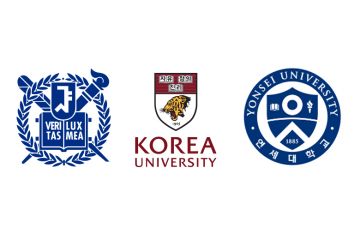 Logos of Seoul National University, Korea University and Yonsei University.