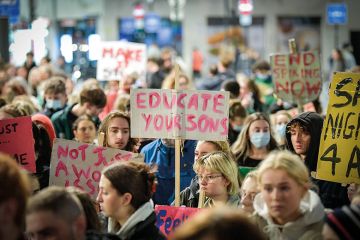Protest for 'End Spiking Now' following recent incidents in Manchester. 7pm at St Peter's Square. 27 10 2021