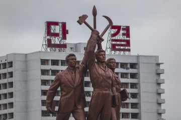 A statue in Pyongyang, North Korea's capital