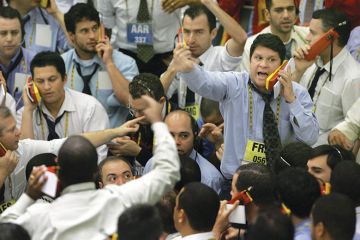 Stock traders illustrating review of ‘Anthro-Vision: How Anthropology Can Explain Business and Life’ By Gillian Tett