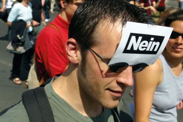 Student tuition fees demonstrator, Duesseldorf, Germany