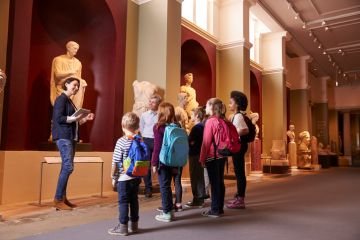 Teacher in museum