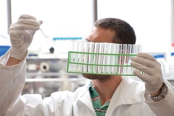 Technician working in lab