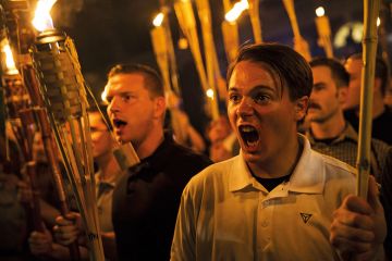 White supremacists march with torches in Charlottesville