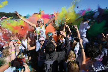 Color Run in Centennial Park in Sydney, Australia