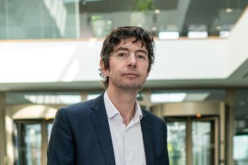 Christian Drosten, director of the Institute of Virology at Berlin's Charite hospital, is pictured after a press conference in Berlin on March 26, 2020, to comment the spread of the novel coronavirus in the country. 
