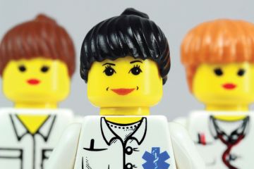 Three female Lego characters Three female Lego characters