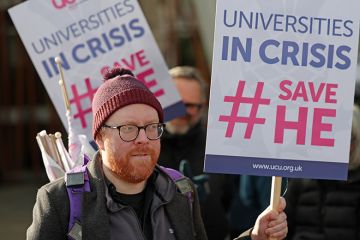 Members of UCU protest against threatened job cuts, 2025. Members of UCU protest against threatened job cuts, 2025.