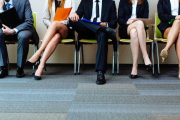 Candidates waiting for a job interview