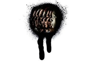 Row of head profiles inside black paint dripping to illustrate Don’t call me a ‘Black academic’