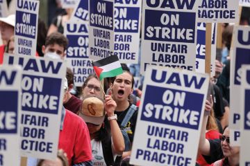 Academic workers at UCLA went on strike alleging their workers' rights have been violated by University of California actions during pro-Palestinian protests to illustrate US protests expose special risk for adjuncts