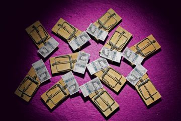  British pounds notes in mousetraps to illustrate For university leaders, a little economics can be a dangerous thing