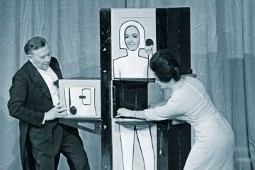 Magician performs a 'Middle Cut' trick to illustrate Academics ‘give away one-third of their time’