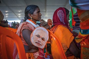 Supporters of the Bharatiya Janata Party (BJP) gather to hear India's Prime Minister Narendra Modi speak Supporters of the Bharatiya Janata Party (BJP) gather to hear India's Prime Minister Narendra Modi speak to illustrate Is Modi’s electoral setback a win for Indian HE?
