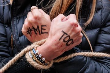 Close-up of hands with "*MeToo" written in ink Close-up of hands with "*MeToo" written in ink to illustrate UK’s ‘uneven’ sexual harassment policies ‘put students at risk’