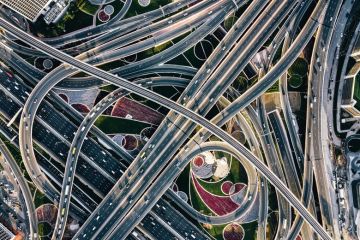 Drone Point View of Sheikh Zayed Road No.1 Intersection to illustrate Absolute standards: a myth 