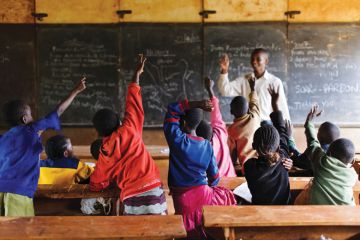 Young children being taught in classroom, Thika, Kenya Young children being taught in classroom, Thika, Kenya