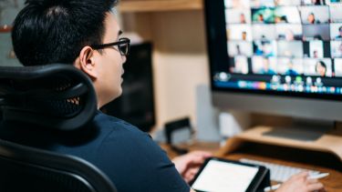 Online lecture Online lecture illustrating US universities plans for autumn classes