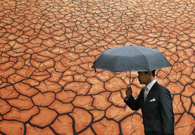 Umbrella in the desert Umbrella in the desert