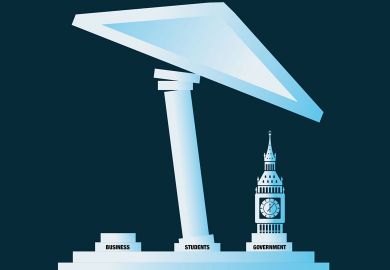 Illustration concept Slanted roof column and Big Ben Illustration concept Slanted roof column and Big Ben to illustrate Can England’s funding system be fixed?
