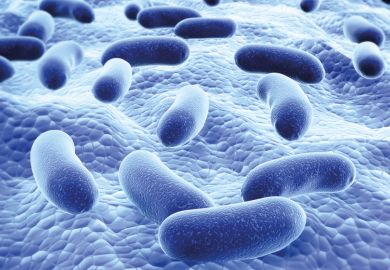 3D render of colony of pathogenic viruses