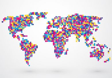 Colourful world map Colourful world map