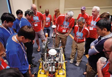 A University of Ulsan team have their efforts judged in a robotic boat competition in the US A University of Ulsan team have their efforts judged in a robotic boat competition in the US