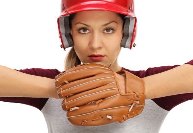 A female baseball pitcher  A female baseball pitcher symbolising female leaders