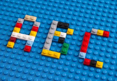 ABC spelled in Lego bricks