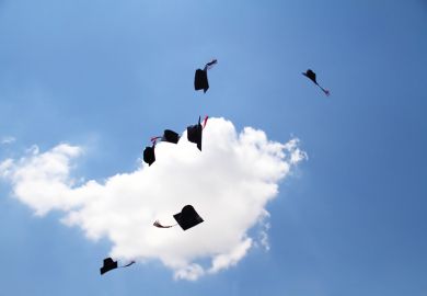 Mortar boards in the air