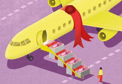 airplane steps money