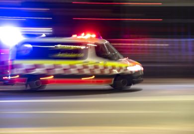 Ambulance on the Harbour Bridge, Sydney