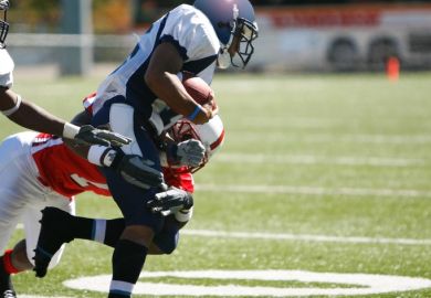 An American football match