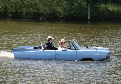Amphicar on the river
