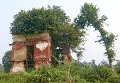 Ancient ruins of the Achipur Barood Ghar, officially known as the Achipur Powder Magazine en route Kolkata Port.