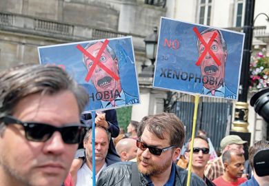 Anti-Farage protesters