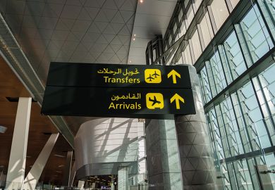 Arabic airport signs