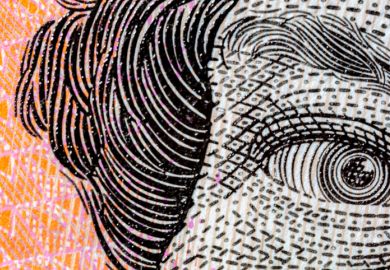 The Queen's eye on an Australian banknote The Queen's eye on an Australian banknote