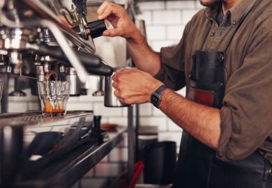 Barista making coffee Barista making coffee
