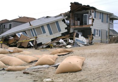 Beach house destroyed by hurricane Beach house destroyed by hurricane