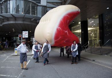 Giant inflatable piece of meat